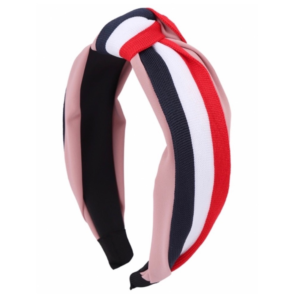 5/$10❤️❤️❤️NEW Red White Navy Blue & FeatherPink Knot Headband